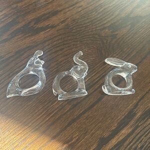 Vintage Bijan acrylic napkin rings